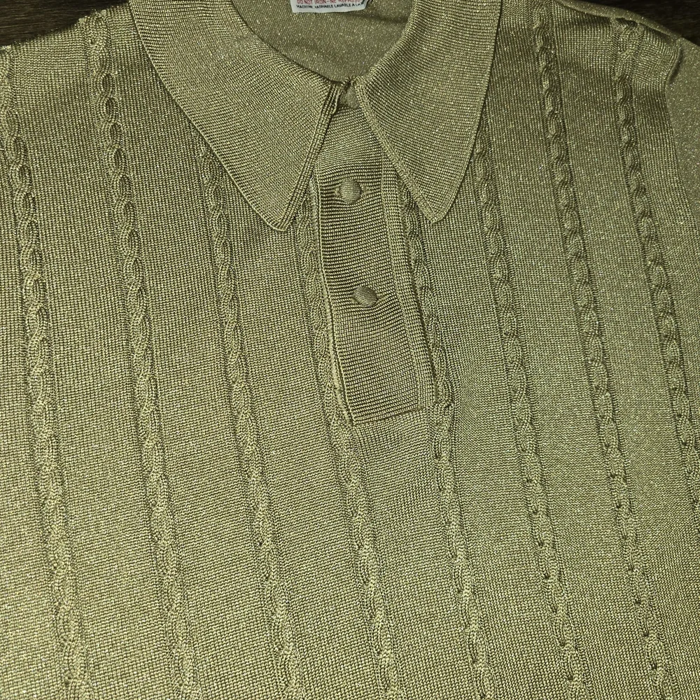 Vintage Polo Shirt Yellowish Green Color - Picture 2 of 7